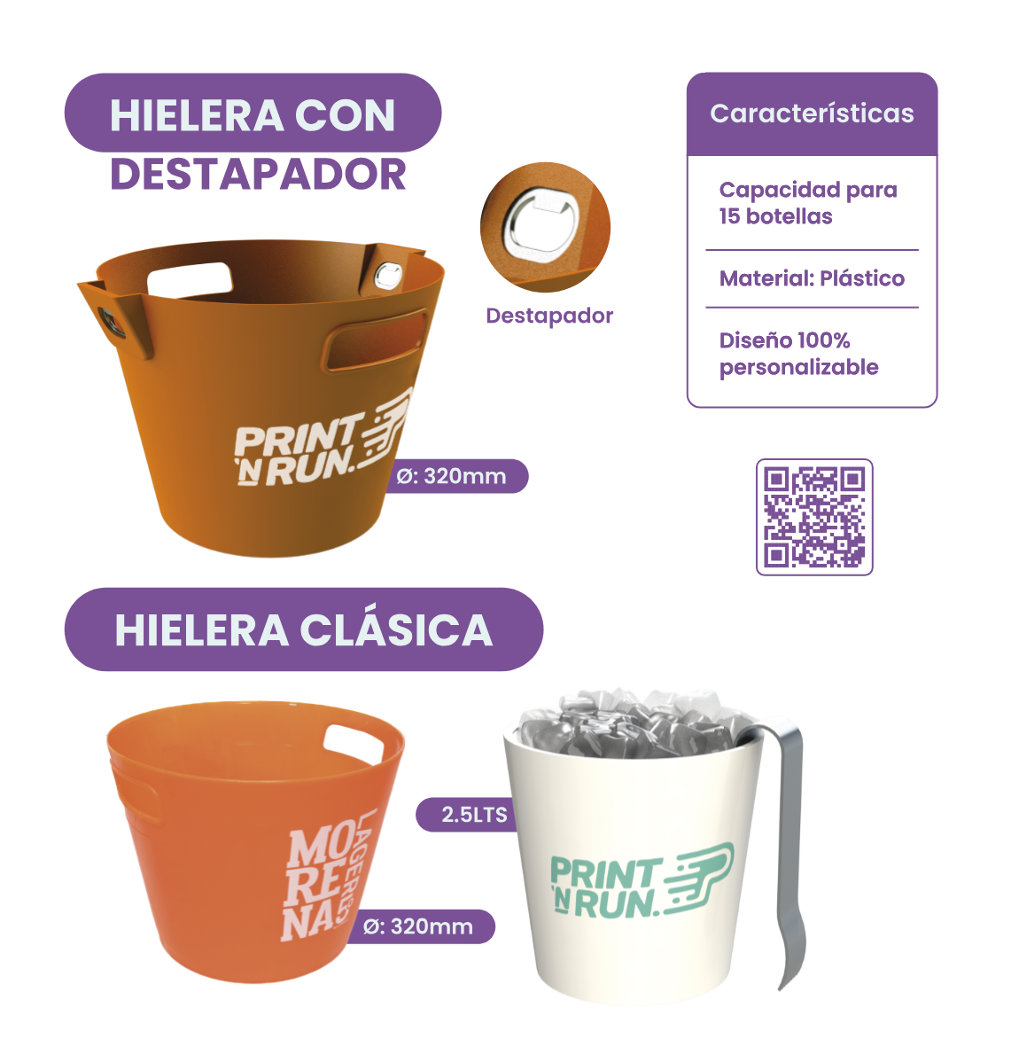 Hielera con destapador