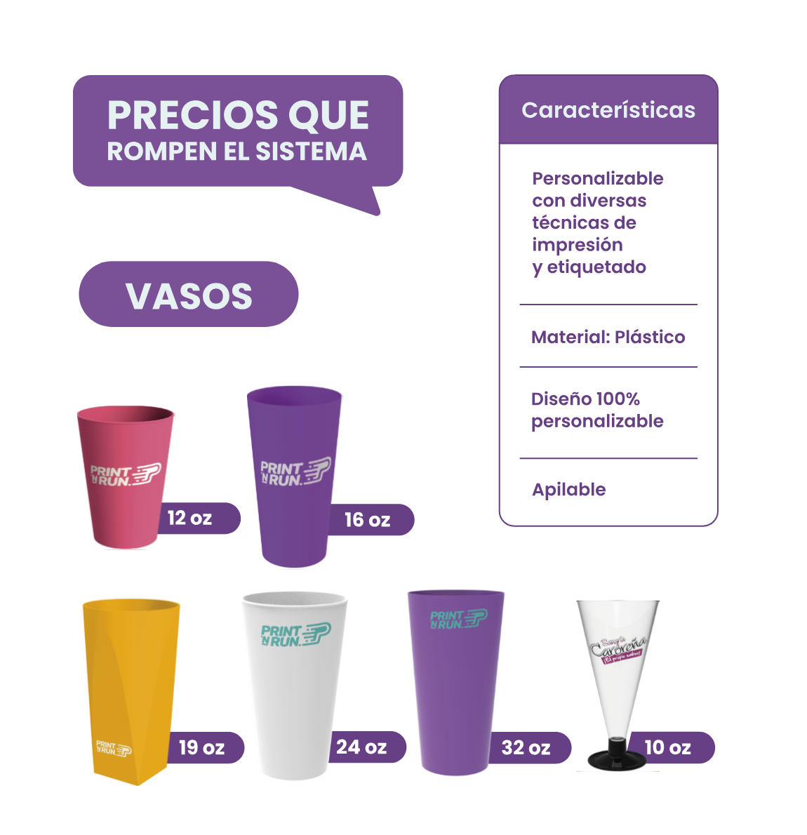Vasos personalizados